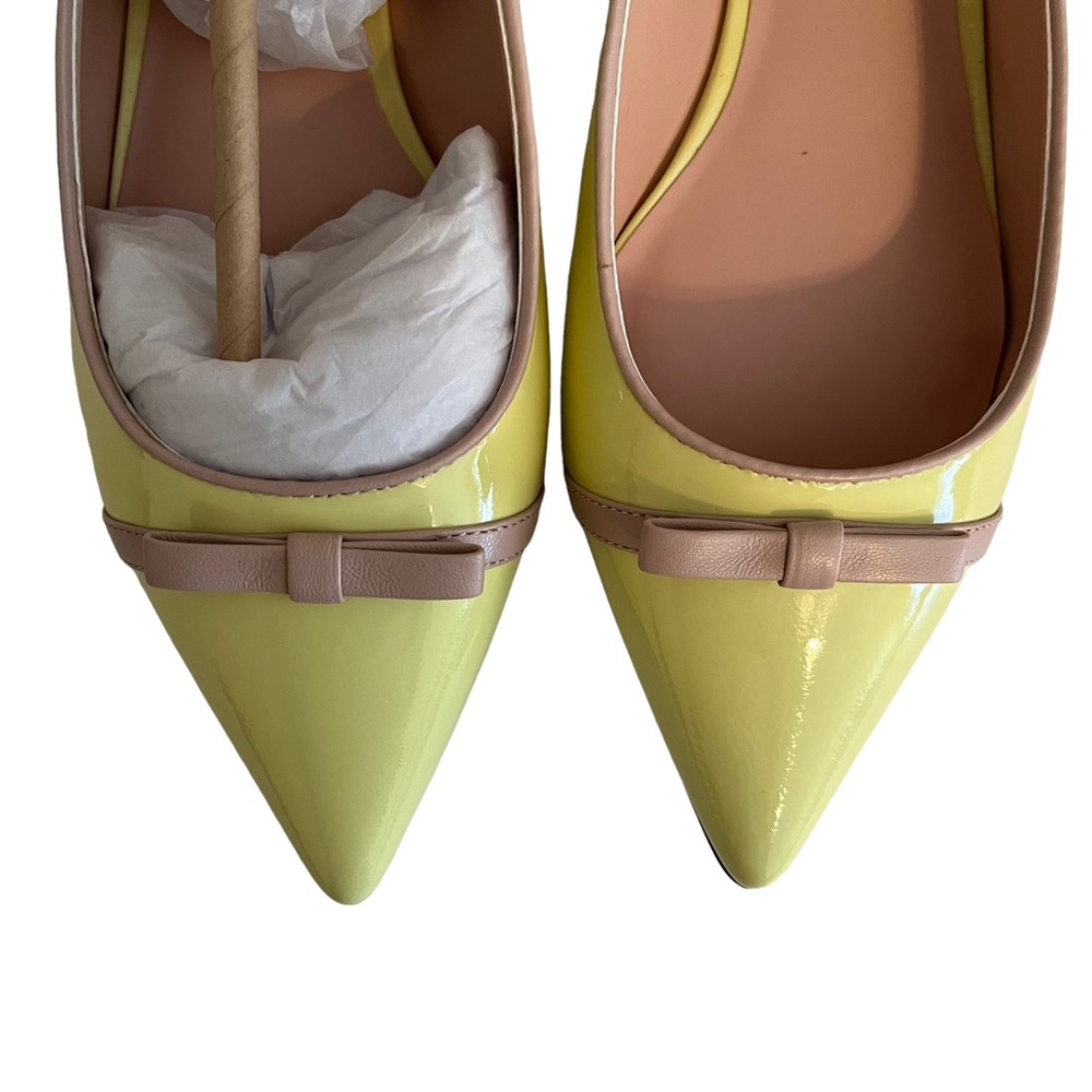 Kate Spade "Antibes" Sling Back Pointed Toe Flat in Lemon Sorbet 6.5 NEW - Picture 9 of 15